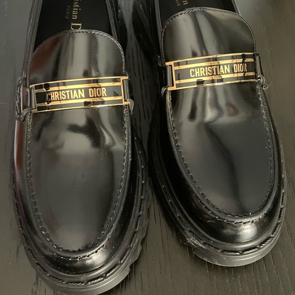 Dior Black Leather Loafers - Picture 10 of 11